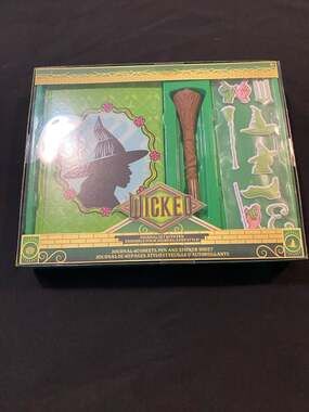 Wicked Elphaba Journal Set with Broomstick Pen and Sticker Sheet